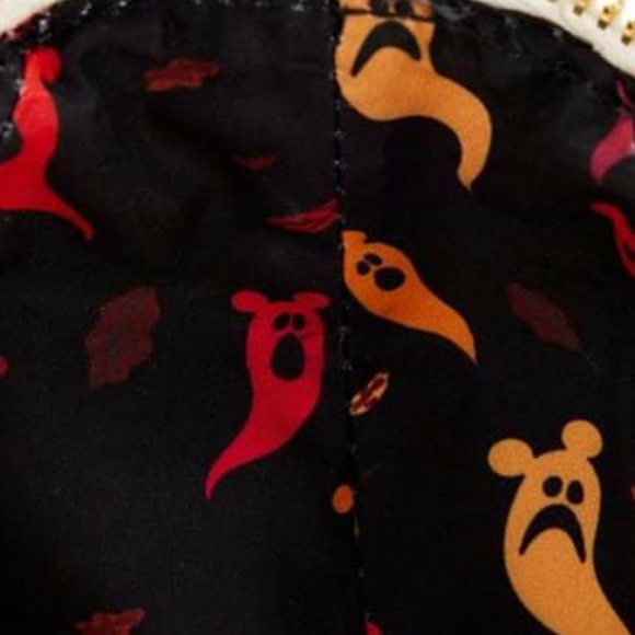 Loungefly Stitch Shoppe Mickey Mouse Glow Ghost Crossbody Bag - Picture 5 of 7